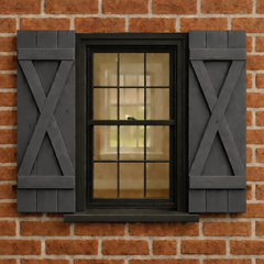 X Board & Battens Shutter
