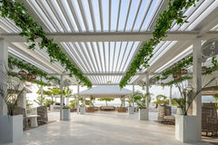 Renson Camargue pergolas at a beach resort